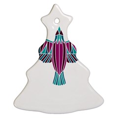 Stained Glass Bird Illustration  Ornament (christmas Tree) by carocollins