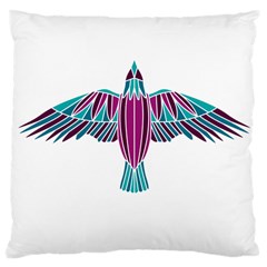 Stained Glass Bird Illustration  Large Cushion Cases (two Sides) 