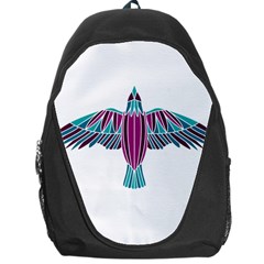 Stained Glass Bird Illustration  Backpack Bag by carocollins