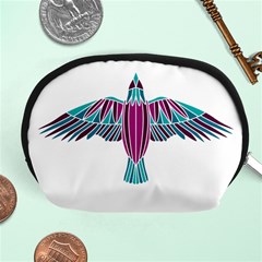 Stained Glass Bird Illustration  Accessory Pouches (medium) 