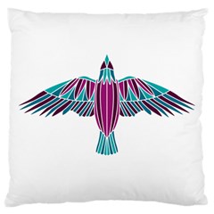 Stained Glass Bird Illustration  Standard Flano Cushion Cases (two Sides)  by carocollins