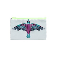 Stained Glass Bird Illustration  Cosmetic Bag (xs)