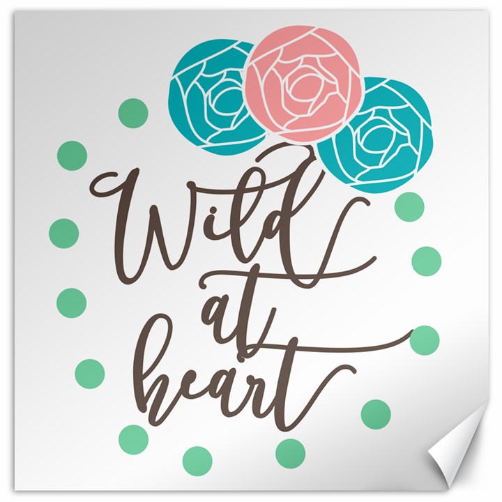 Wild At Heart Flowers Canvas 12  x 12  