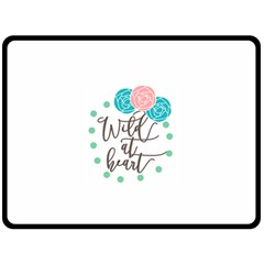 Wild At Heart Flowers Fleece Blanket (large) 