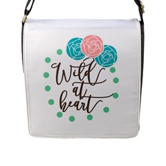 Wild At Heart Flowers Flap Messenger Bag (l) 