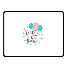 Wild At Heart Flowers Double Sided Fleece Blanket (small) 