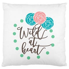 Wild At Heart Flowers Large Flano Cushion Cases (one Side) 