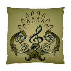 Decorative Clef With Damask In Soft Green Standard Cushion Cases (two Sides) 