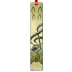 Decorative Clef With Damask In Soft Green Large Book Marks