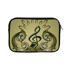 Decorative Clef With Damask In Soft Green Apple Ipad Mini Zipper Cases