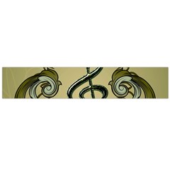 Decorative Clef With Damask In Soft Green Flano Scarf (large)  by FantasyWorld7