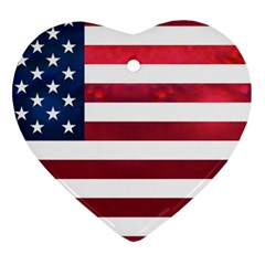 Usa2 Heart Ornament (2 Sides)