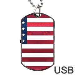 Usa2 Dog Tag Usb Flash (two Sides)  by ILoveAmerica