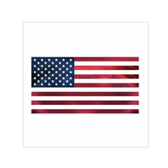 Usa2 Small Satin Scarf (square)  by ILoveAmerica