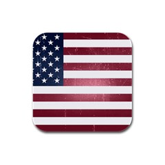 Usa3 Rubber Square Coaster (4 Pack)  by ILoveAmerica