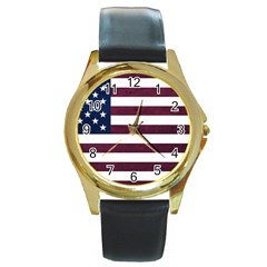 Usa4 Round Gold Metal Watches