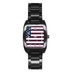 Usa4 Stainless Steel Barrel Watch