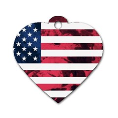 Usa5 Dog Tag Heart (two Sides)