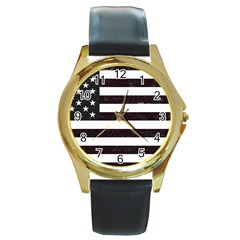 Usa6 Round Gold Metal Watches