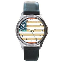 Usa7 Round Metal Watches