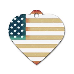 Usa7 Dog Tag Heart (two Sides)