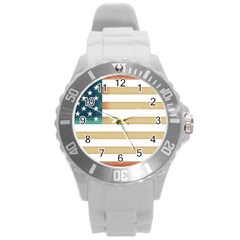 Usa7 Round Plastic Sport Watch (l)