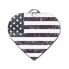 Usa9 Dog Tag Heart (one Side)