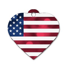 Usa9999 Dog Tag Heart (two Sides)