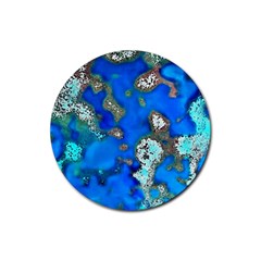 Cocos Reef Sinkholes Rubber Coaster (round)  by CocosBlue