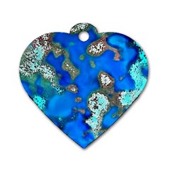 Cocos Reef Sinkholes Dog Tag Heart (one Side)