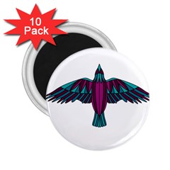 Stained Glass Bird Illustration  2 25  Magnets (10 Pack) 