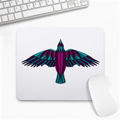 Stained Glass Bird Illustration  Large Mousepads by carocollins