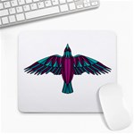 Stained Glass Bird Illustration  Large Mousepads Front