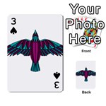 Stained Glass Bird Illustration  Playing Cards 54 Designs  Front - Spade3