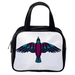 Stained Glass Bird Illustration  Classic Handbags (one Side) by carocollins