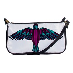 Stained Glass Bird Illustration  Shoulder Clutch Bags by carocollins