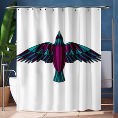 Stained Glass Bird Illustration  Shower Curtain 60  X 72  (medium) 