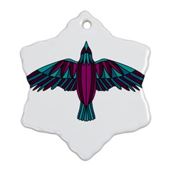 Stained Glass Bird Illustration  Ornament (snowflake) 