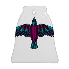 Stained Glass Bird Illustration  Ornament (bell) 