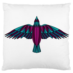 Stained Glass Bird Illustration  Large Cushion Cases (two Sides) 