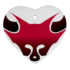 Fox Logo Red Gradient  Ornament (heart) 