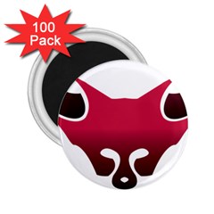 Fox Logo Red Gradient  2 25  Magnets (100 Pack) 