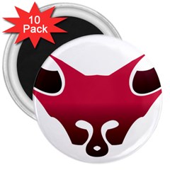 Fox Logo Red Gradient  3  Magnets (10 Pack) 