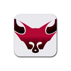 Fox Logo Red Gradient  Rubber Coaster (square)  by carocollins