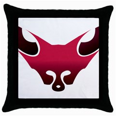 Fox Logo Red Gradient  Throw Pillow Cases (black) by carocollins