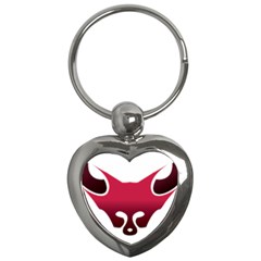 Fox Logo Red Gradient  Key Chains (heart)  by carocollins