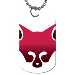 Fox Logo Red Gradient  Dog Tag (one Side) by carocollins