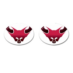 Fox Logo Red Gradient  Cufflinks (oval)