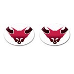 Fox Logo Red Gradient  Cufflinks (Oval) Front(Pair)