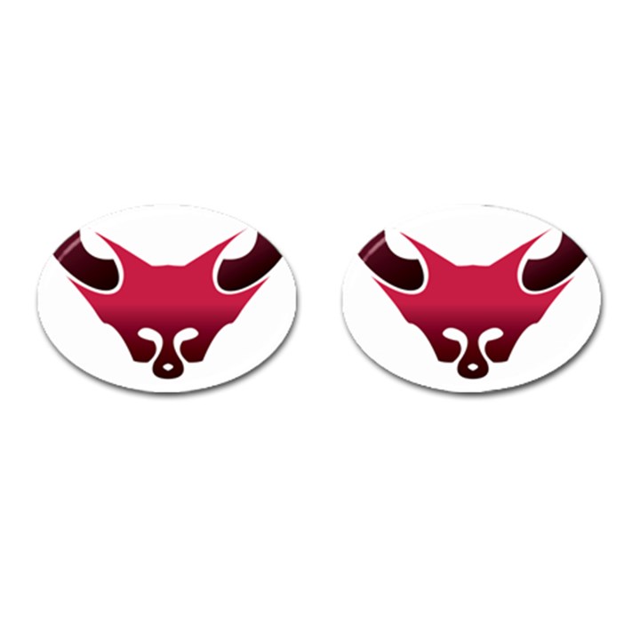 Fox Logo Red Gradient  Cufflinks (Oval)